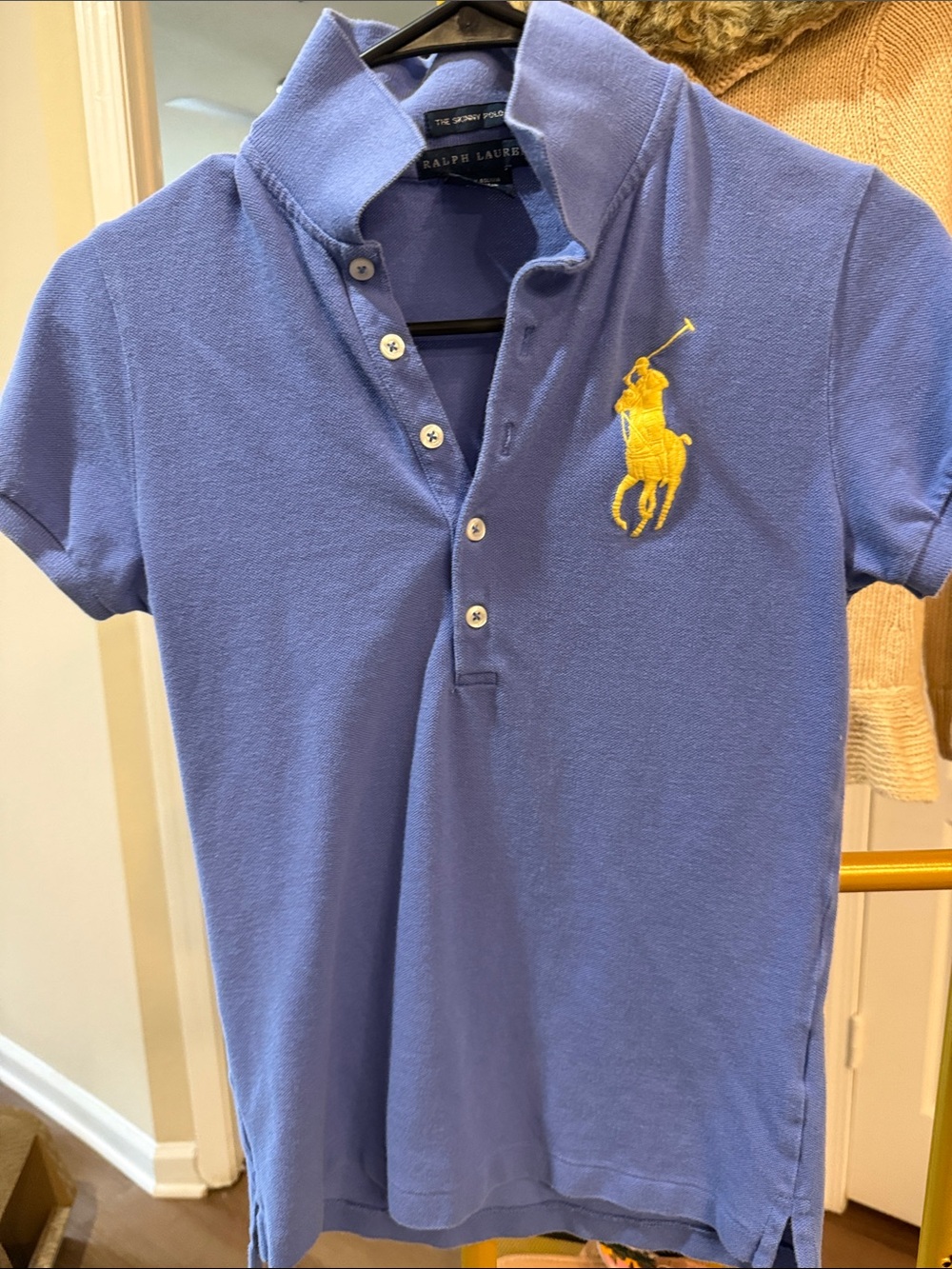 Ralph Lauren Kids Lavender Polo with Yellow Pony